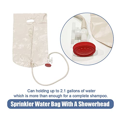 GBH-MED Bedside Inflatable Shampoo Basin Set - Bedridden Hair Washing Bowl System, Hair Shower Bed Bath Supplies for Patient, Disabled, Elderly (Set of 5) - Image 4