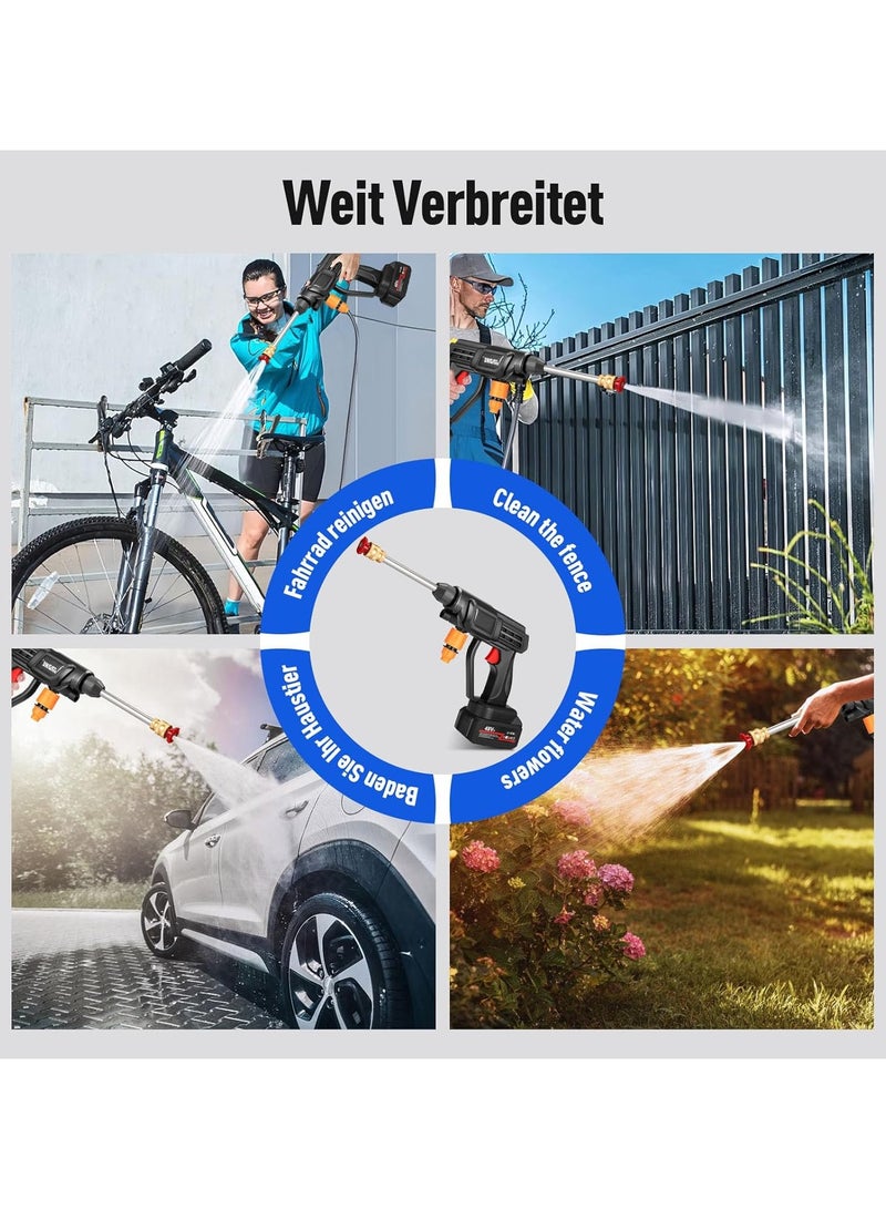 48V High Pressure Washer + 2 battery - Cordless Portable Electric Water Gun for Cars, Car Washing Machine Ideal for Floor Cleaning, car washing and Efficient Garden Watering  - Image 3
