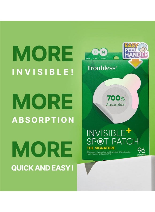 Troubless Invisible Pimple Spot Patch 96 Ultra Thin Acne Patches Easy Peel 2 Sizes  - Image 2