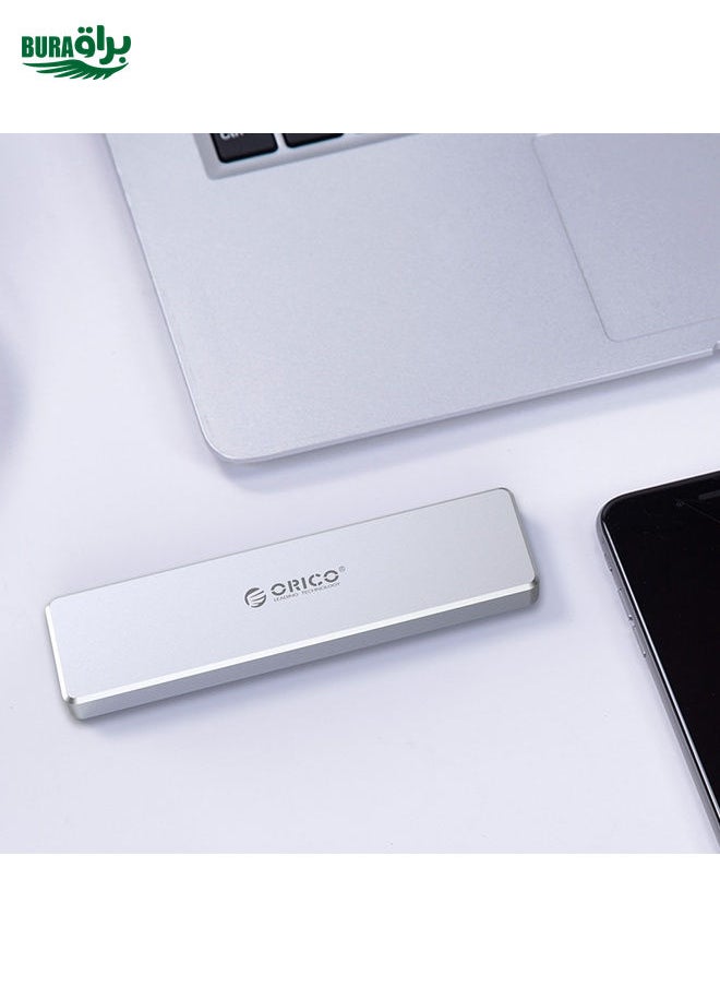 BURAQ ORICO PCM2-C3 M.2 M-Key to USB 3.1 Gen2 USB-C / Type-C Push-top Solid State Drive Enclosure, The Maximum Support Capacity: 2TB(Grey)  - Image 4
