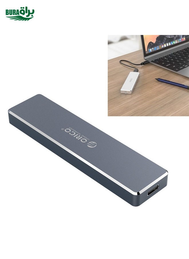 BURAQ ORICO PCM2-C3 M.2 M-Key to USB 3.1 Gen2 USB-C / Type-C Push-top Solid State Drive Enclosure, The Maximum Support Capacity: 2TB(Grey)  - Image 1
