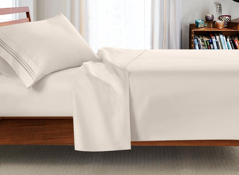 Clara Clark College Dorm Room 3Pc Bed Sheet Set, Twin-Extra Long Size 39"x 80" - Hypoallergenic Brushed Microfiber Sheets