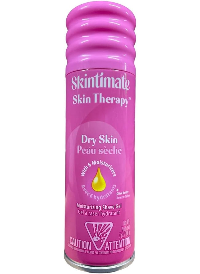 Skintimate Shave Gel Skin Therapy Dry Skin VitaminE 7 Ounce 207ml 3 Pack