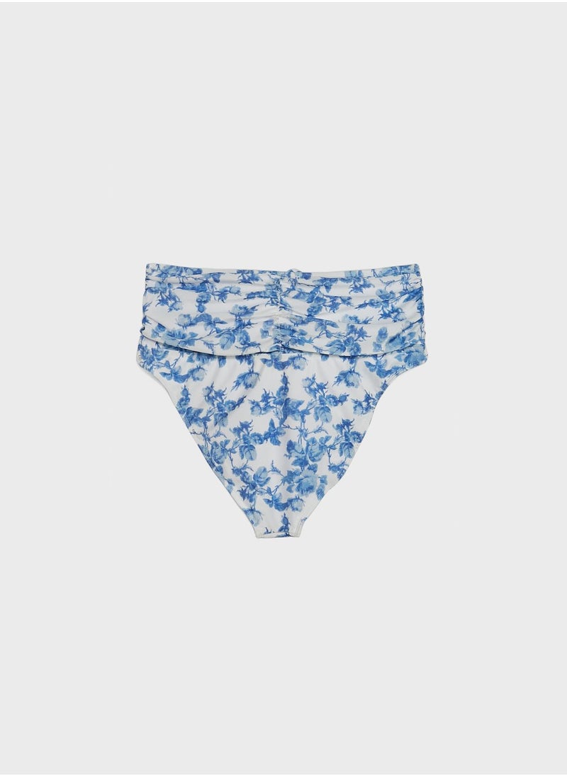 In The Style Curve - Floral Swim Ruched High Waist Bottom - Image 1