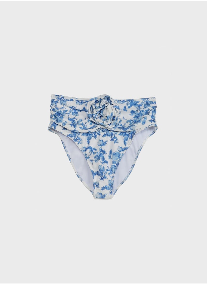 In The Style Curve - Floral Swim Ruched High Waist Bottom - Image 1