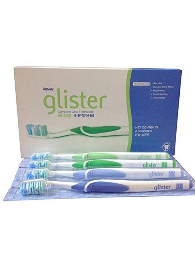 جليستر فرشاة أسنان جليستر أدفانسد اليدوية للبالغين (متعددة الألوان، عبوة من 4 فرش) - Image 2
