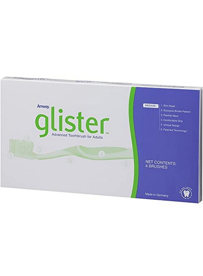 جليستر فرشاة أسنان جليستر أدفانسد اليدوية للبالغين (متعددة الألوان، عبوة من 4 فرش) - Image 4