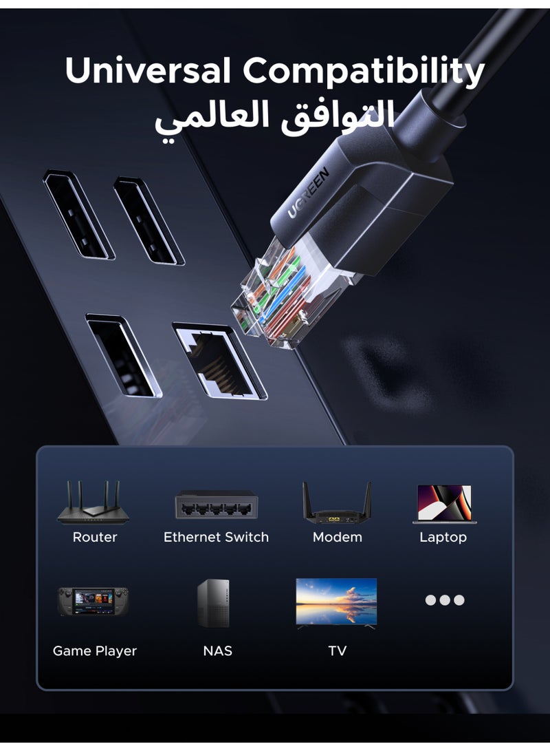 Ugreen Ethernet Cable Cat6A 10Gbps 20M High Speed 500Mhz Lan Cable RJ45 10-Gigabit, Internet Cable Cat6A Cable Unshielded Compatible with PS5, PS4, Xbox One Smart TV Switch Router - Image 5