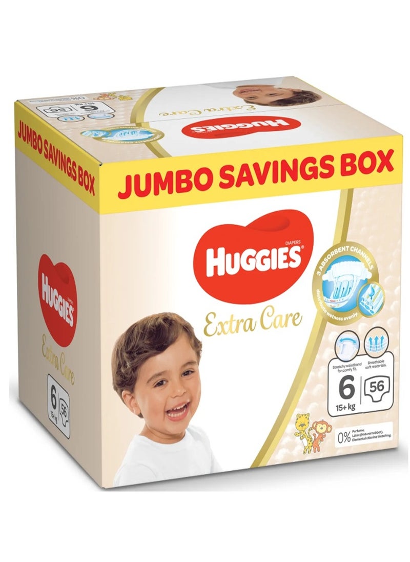 Huggies Huggies Extra Care Diapers S6 Jumbo Box 56 Pcs  - Image 1