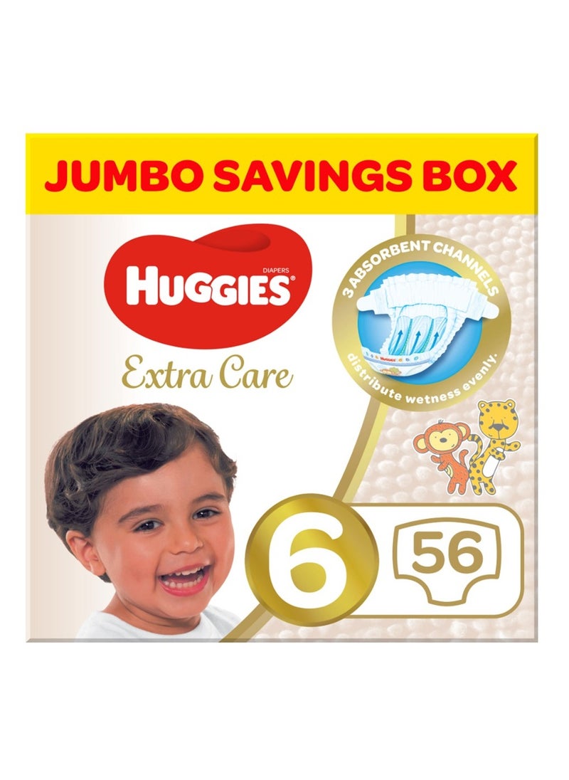 Huggies Huggies Extra Care Diapers S6 Jumbo Box 56 Pcs  - Image 2