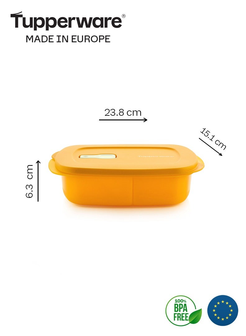 توبروير علبة طعام للمايكرويف متقسمة 1 لتر من تابروير -برتقالي - Image 2