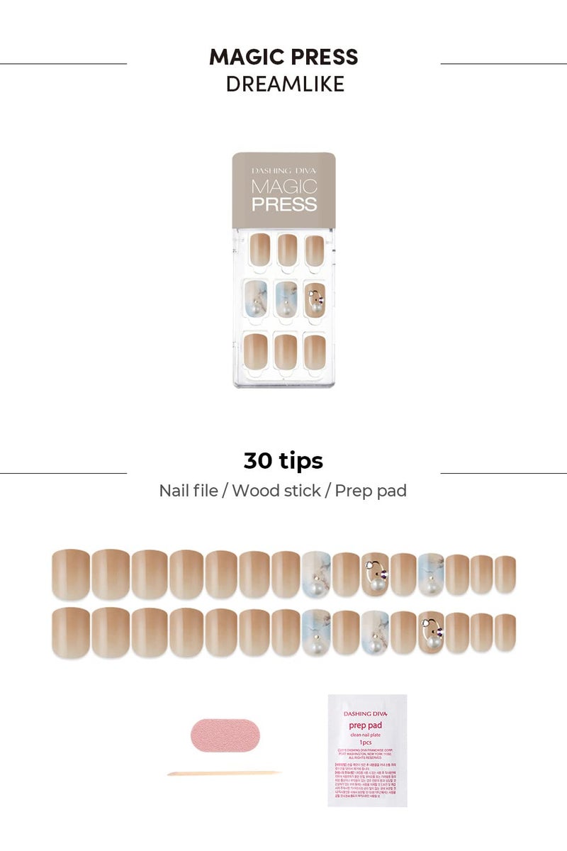 Dashing Diva Dreamlike Magicpress Long Lasting Nails Press On Nails Dreamlike - Image 5