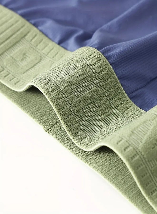 Men’s Ultra-Thin Athletic Shorts – Ice Silky Fiber High-Stretch Breathable Training Shorts, Slim-Fit Solid Color Activewear for Gym, Casual & Home - Blue Boxer Briefs - Image 4