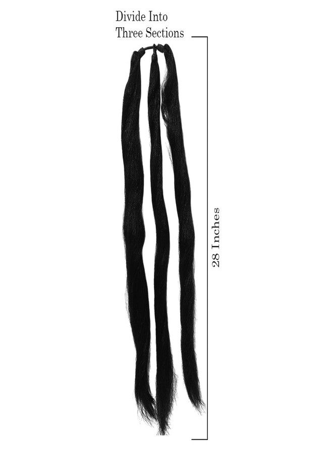 VIVIAN Cold Fusion Hair Extension Styles Parandi Hair Extension Synthetic Parandi Choti For Women And Girls (Black Color) - Image 4