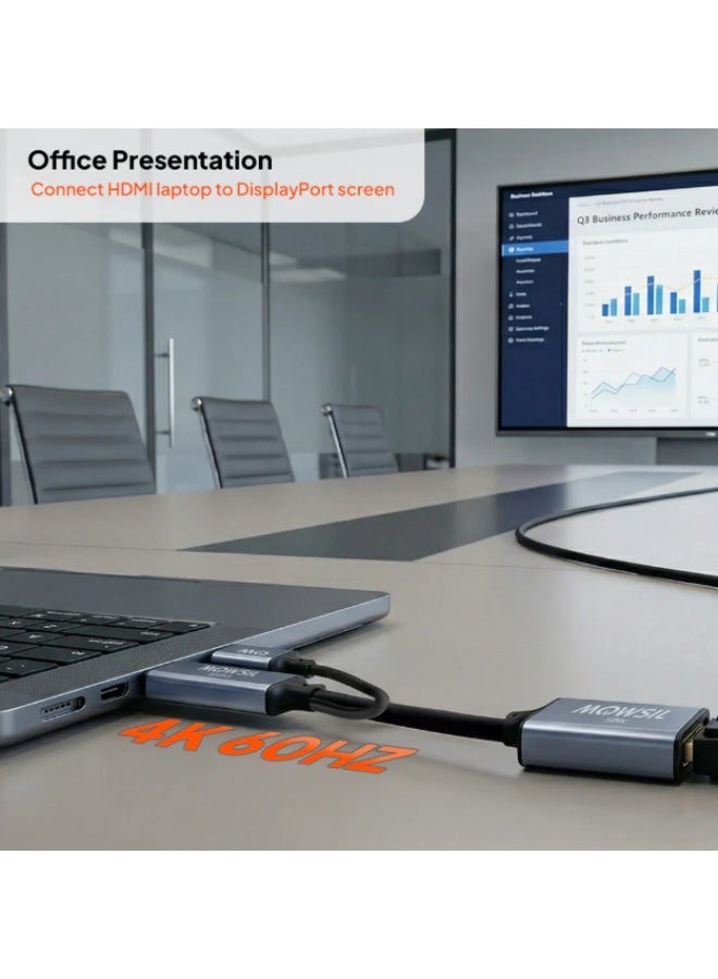 MOWSIL محول Mowsil من HDMI إلى DisplayPort مع طاقة USB - Image 5
