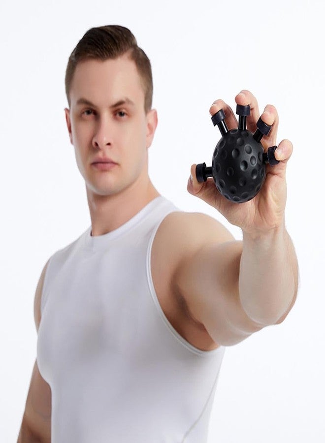 CALFHEAD Hand Grip Strengthener,Ultimate Finger Exerciser Strength Trainer Exercise Ball Hand Strengthener Hand Balls Workout Equipment for Men-Women. (Black) - Image 2