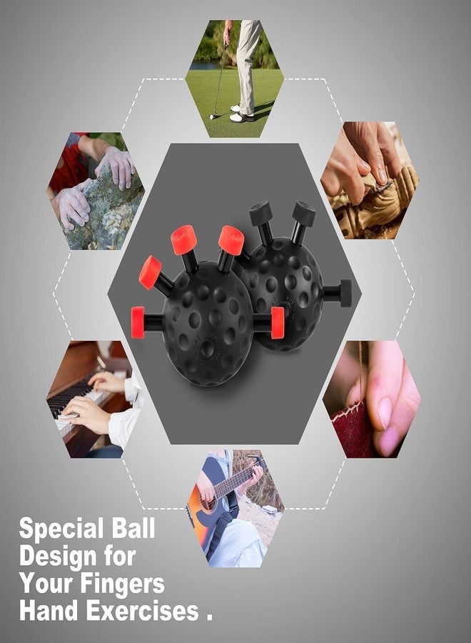 CALFHEAD Hand Grip Strengthener,Ultimate Finger Exerciser Strength Trainer Exercise Ball Hand Strengthener Hand Balls Workout Equipment for Men-Women. (Black) - Image 5