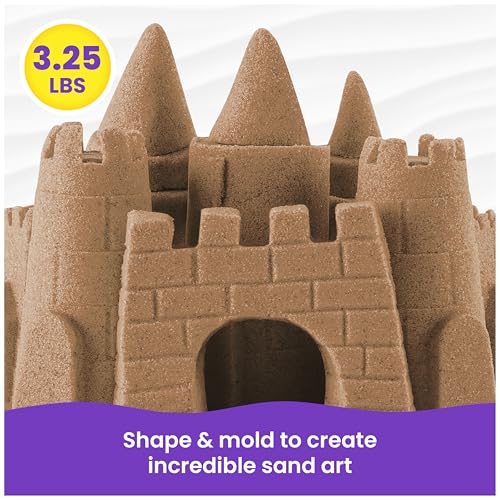 Kinetic Sand رمل كينيتك، 3.25 رطل رمل اللعب الشاطئي، حصري من أمازون، كيس قابل لإعادة الإغلاق (قد يختلف التعبئة)، ألعاب حسية، هدايا العطلات وملحقات التخزين للأطفال من عمر 3 سنوات وما فوق - Image 3