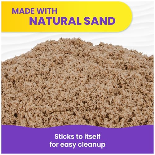 Kinetic Sand رمل كينيتك، 3.25 رطل رمل اللعب الشاطئي، حصري من أمازون، كيس قابل لإعادة الإغلاق (قد يختلف التعبئة)، ألعاب حسية، هدايا العطلات وملحقات التخزين للأطفال من عمر 3 سنوات وما فوق - Image 4