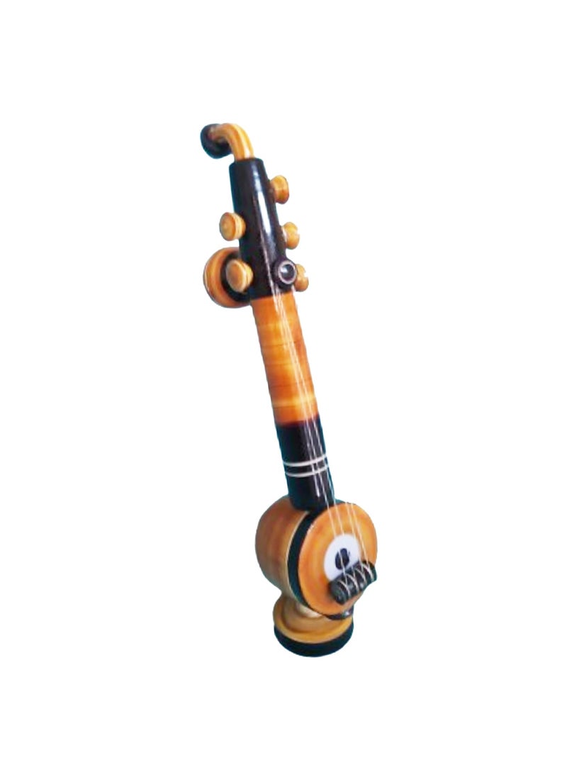 LittleLoot LittleLoot Handcrafted Wooden Veena Miniature Traditional Veena Musical Instrument Original Design Decorative Showpiece for Home Office Perfect Gift for Music Lovers EcoFriendly Craft  - Image 1