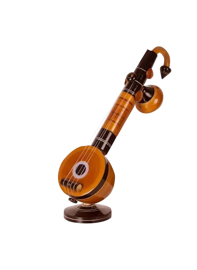 LittleLoot LittleLoot Handcrafted Wooden Veena Miniature Traditional Veena Musical Instrument Original Design Decorative Showpiece for Home Office Perfect Gift for Music Lovers EcoFriendly Craft  - Image 3