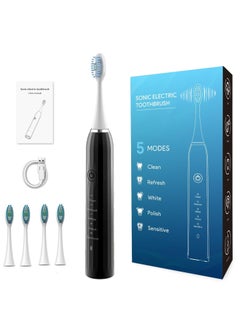 PENG GENERAL Sonic Electric Toothbrush for Adults Kids Black  - Image 1