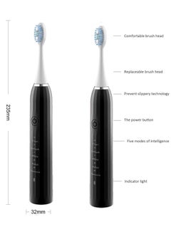 PENG GENERAL Sonic Electric Toothbrush for Adults Kids Black  - Image 3
