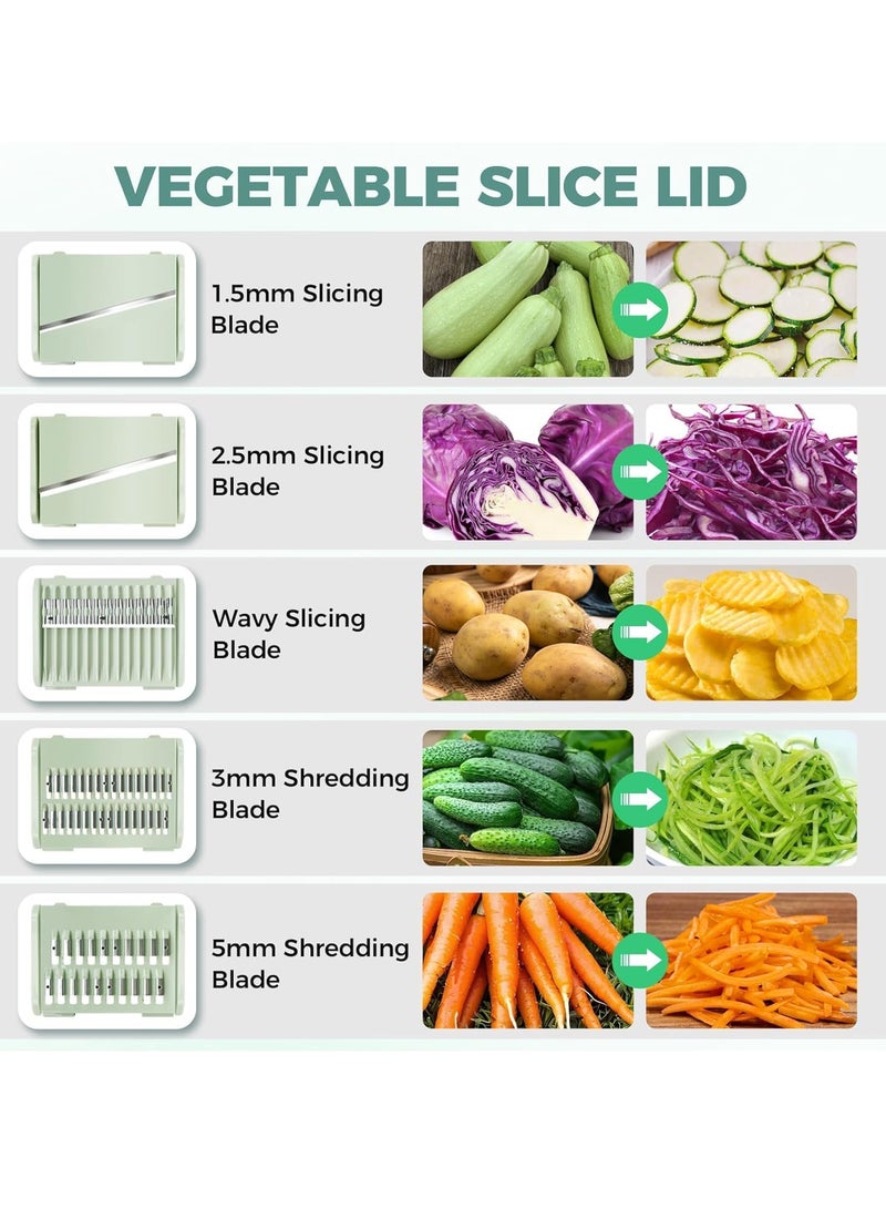 Relex Large Salad Spinner and Slicer, Grater with Container and Lid & Kitchen Gadget set, Vegetable Dryer Grater, with Large Mixing Bowl, with Slicer and Shredder - Image 3