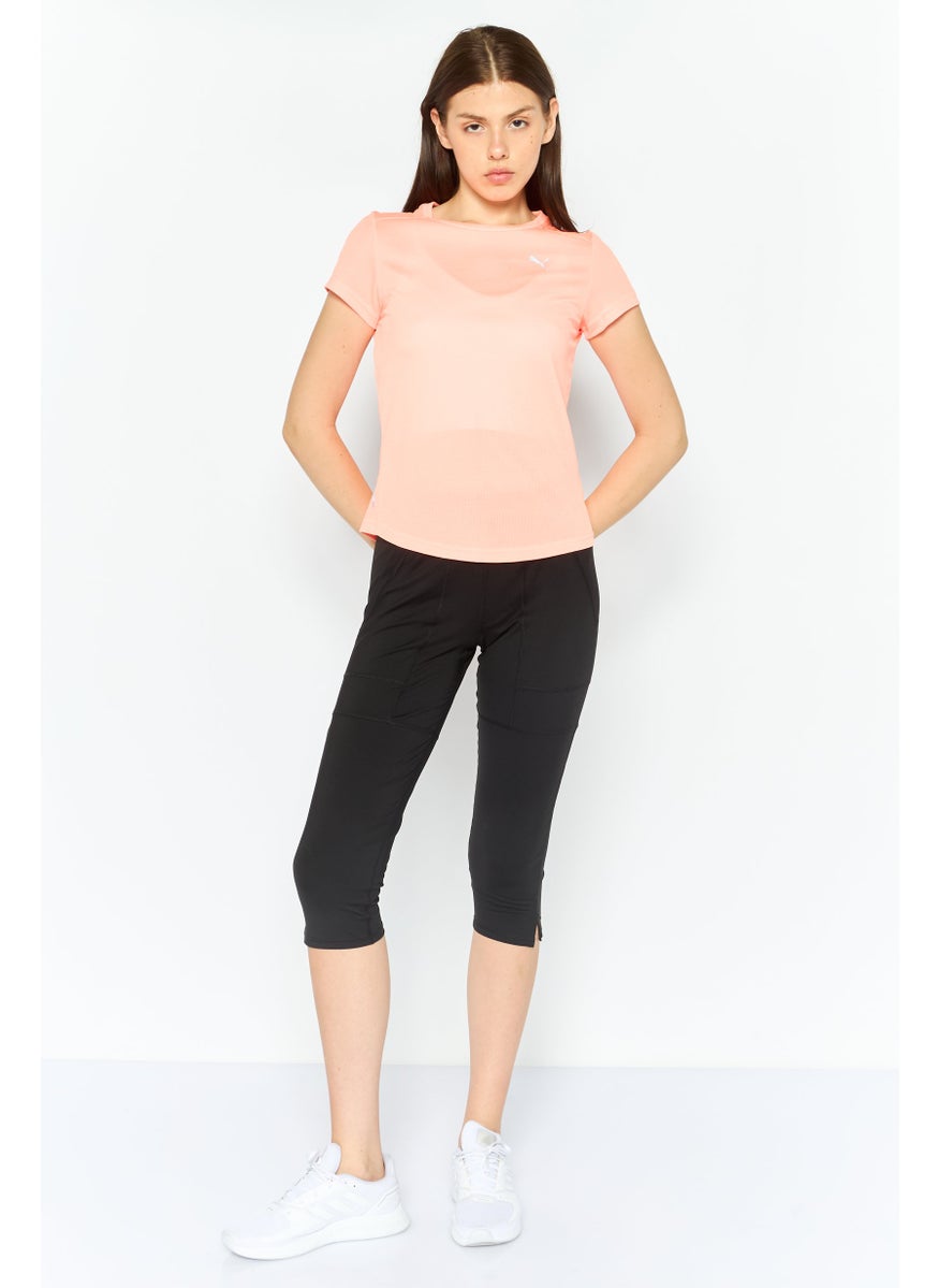 PUMA Women Sportswear Fit Short Sleeve Running T-Shirts, Neon Orange  - Image 4