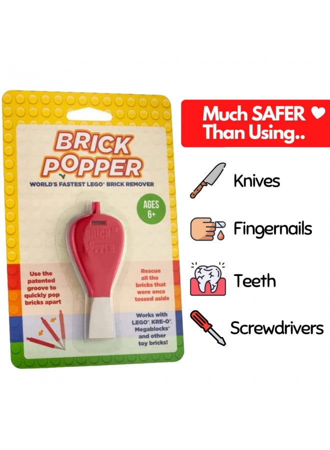Brick Popper - World's Fastest Brick Separator Tool - Efficient Brick Remover for Kids and Adults - Perfect for Ages 6 and Up - Essential Brick Tool (Red) - Image 3