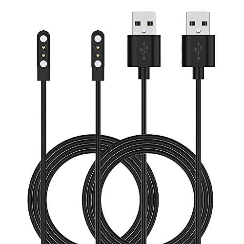 EXMRAT Charger for VeryFitPro Fitpolo Tozo Smartwatch, Magnetic Charging Cable Cord for YAMAY Willful SW021 SW025 Letsfit ID205L ID205U ID205S Wyze 44mm 47mm (2-Pack, 3.3ft/100cm) - Image 1