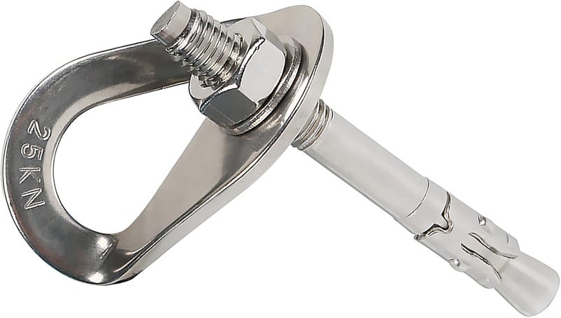 AOKWIT 25kN Climbing Bolt Hangers Anchors Stainless Steel Climbing Holds Anchor Bolt Heavy Duty Expansion Bolt Piton Tiedown for Rock Climbing Rappelling Hammock Gym Wall Aerial Work Caving Rescue - Image 1