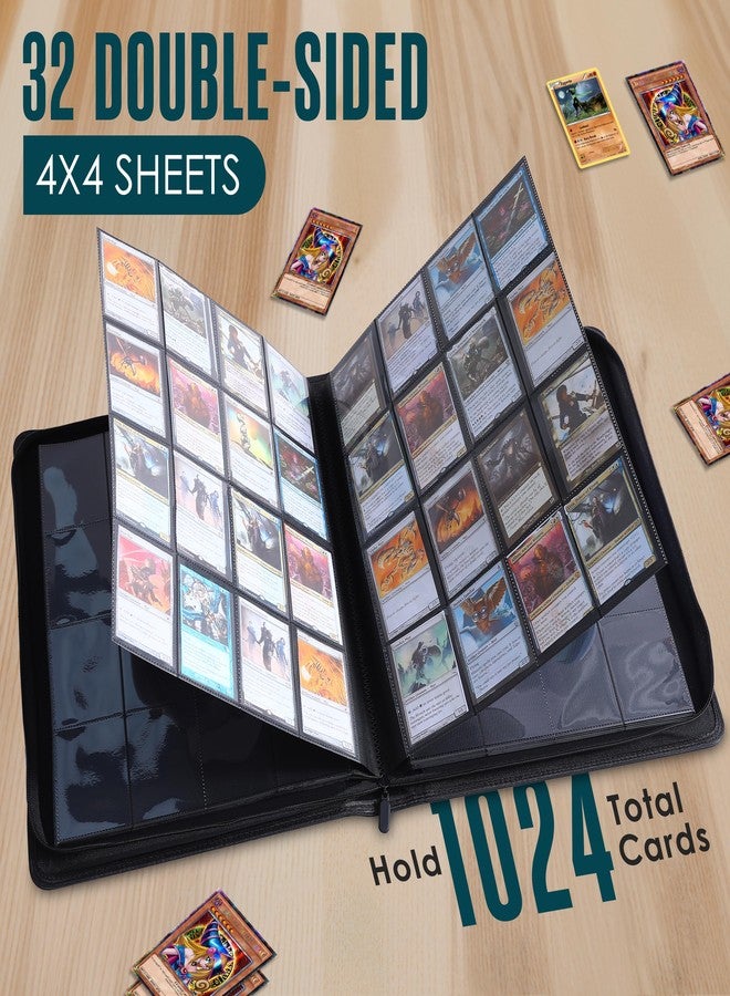 Houseables 1000 Card Binder, Ringless Card Binder, 16 Pocket, Side Loading, Collectible Trading Album, Collection Folder, Collector Book Holder, Sports, One Piece, MTG, Yugioh, Pokemon, with Zipper - Image 5