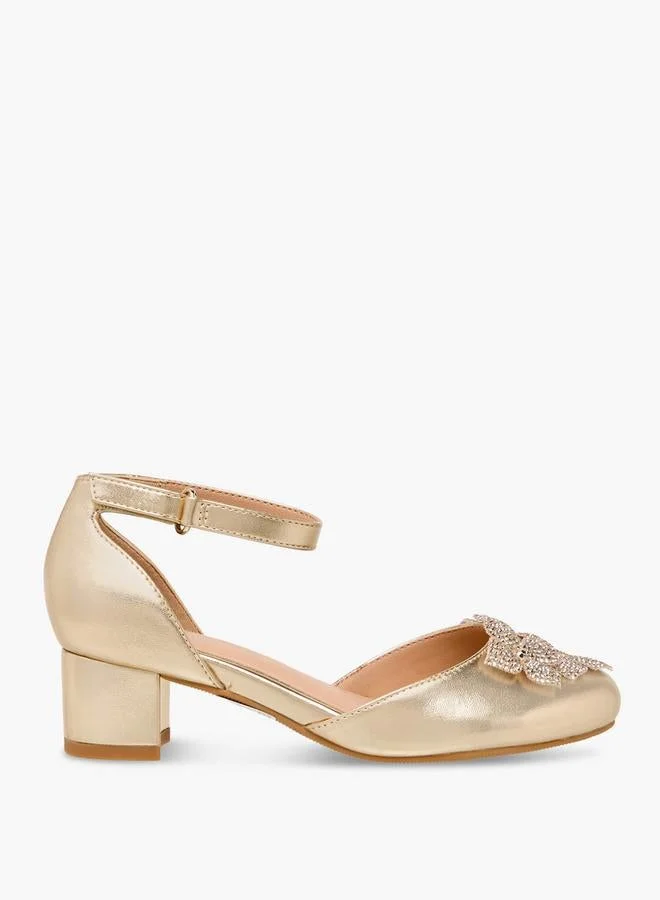 Celeste Girls Floral Embellished Shoes