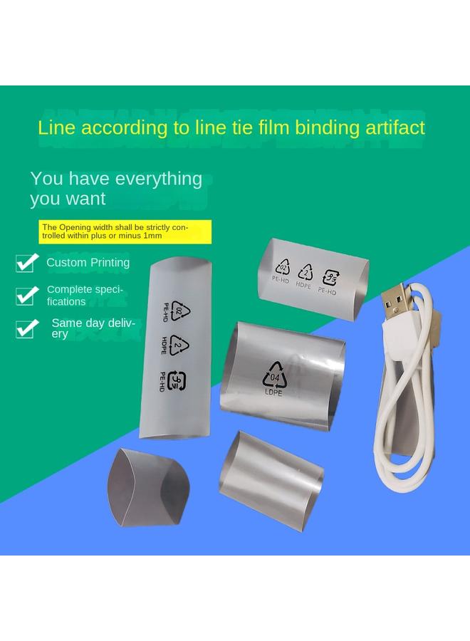 Bluejw Data Cable Tie Wire Film Binding Artifact Two-way Double Bag Earphone Protective Cover 5000 Thick Tie Ring - Image 2