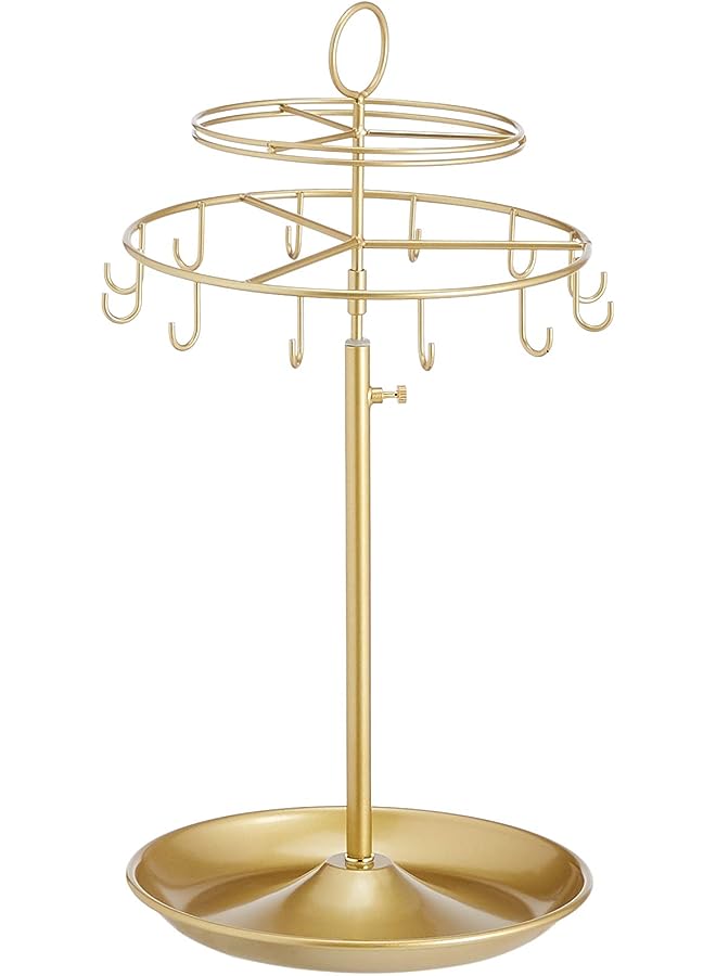 IAF Basics spinning jewelry tree stand - brass - Image 1