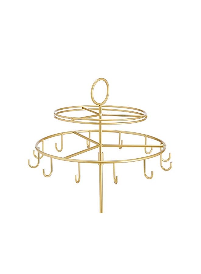 IAF Basics spinning jewelry tree stand - brass - Image 3