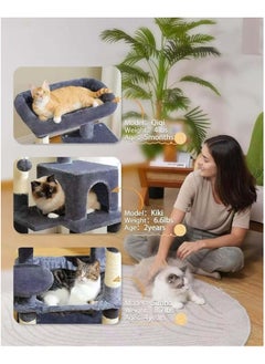 116 cm Tall Cat Tree for Indoor Cats, Multi-Level Cat Tower with Super Large Hammock, Sisal Covered Scratching Posts, Cozy Condo and Top Perch (Medium) - pzsku/ZB18341C1AF2F70198198Z/45/_/1732975212/7132d30f-ca58-41d2-b120-7b5fe9c099a4