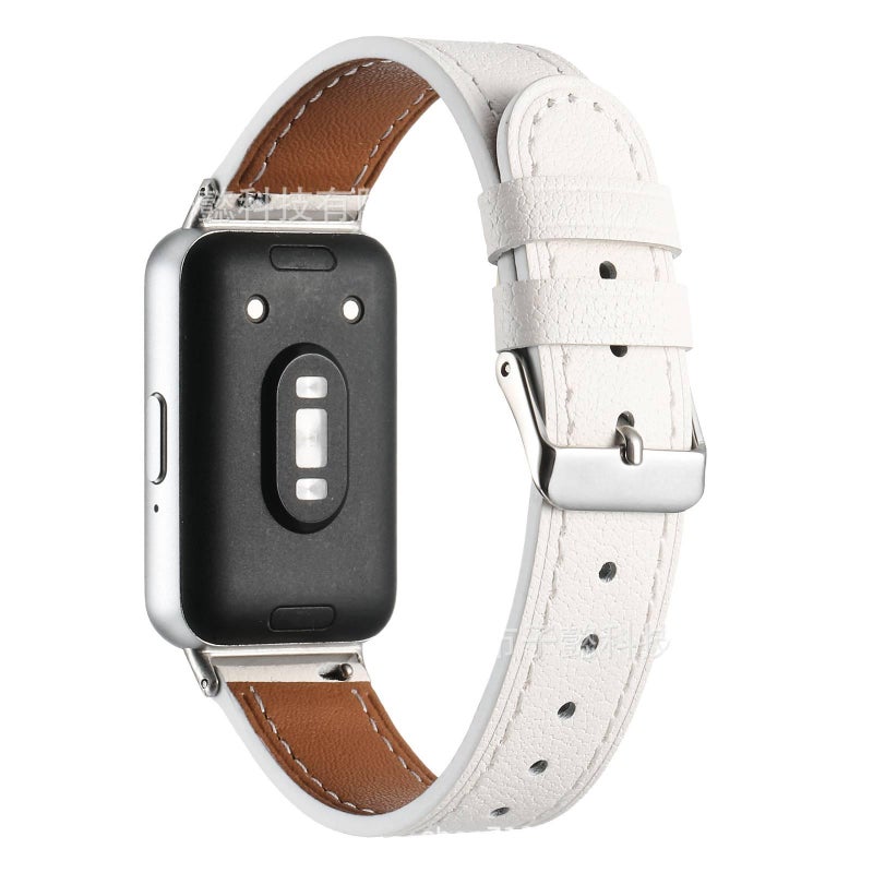 Leather Compatible with Samsung Galaxy Watch Smartwatch Band in Brown for daily smartwatch wear and replacement strap Indoor Use On The Go Use - Image 5