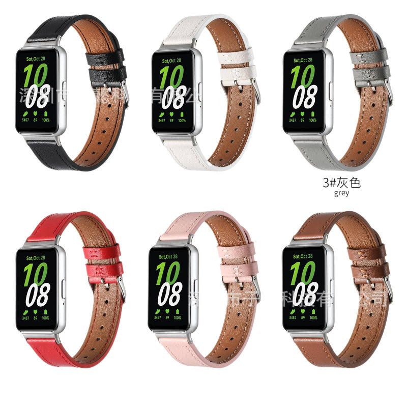 Leather Compatible with Samsung Galaxy Watch Smartwatch Band in Brown for daily smartwatch wear and replacement strap Indoor Use On The Go Use - Image 2