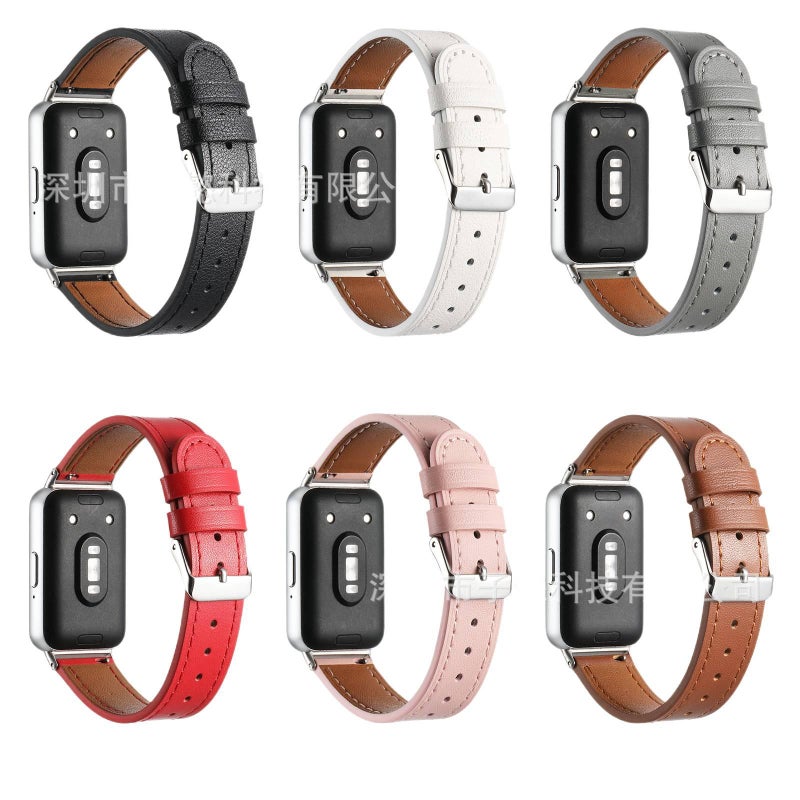 Leather Compatible with Samsung Galaxy Watch Smartwatch Band in Brown for daily smartwatch wear and replacement strap Indoor Use On The Go Use - Image 3