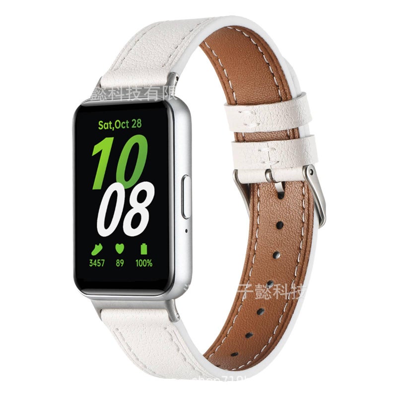 Leather Compatible with Samsung Galaxy Watch Smartwatch Band in Brown for daily smartwatch wear and replacement strap Indoor Use On The Go Use - Image 4