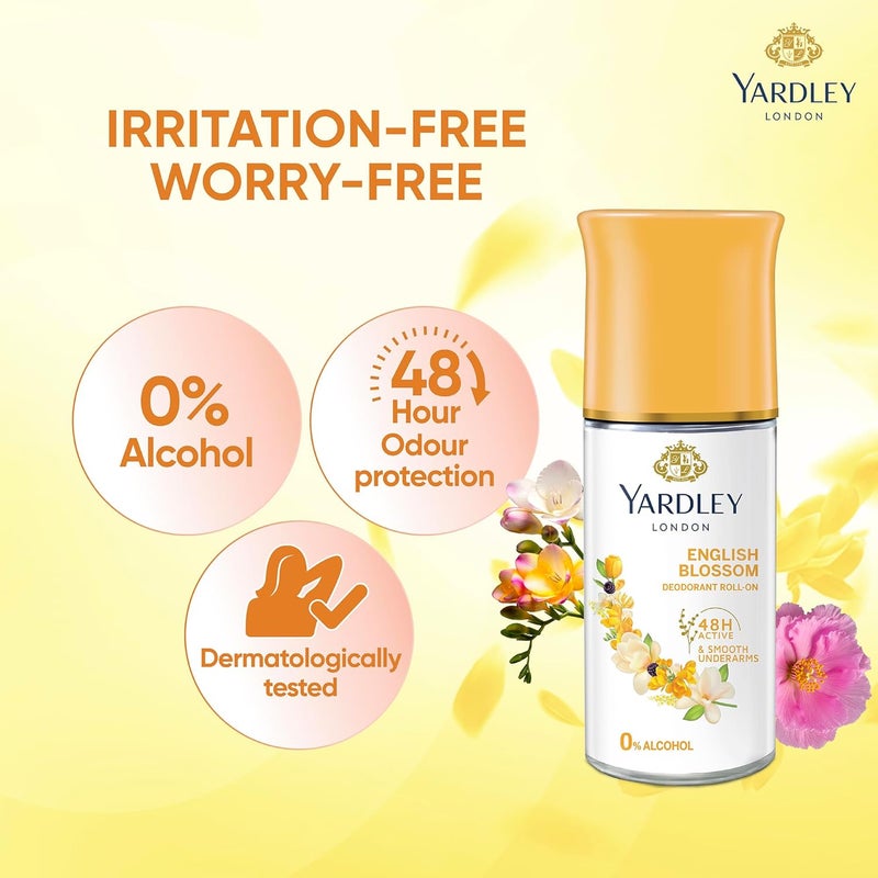 Yardley مزيل العرق رول أون ياردلي لندن إنجليش بلوسوم - 50 مل - Image 5