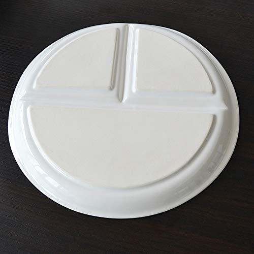 FLYING BALLOON 4 pcs Elegant Round Shaped Ceramic Divided Plate Dinner Plates Luncheon Plates Salad Plates Dishes for Kitchen - Image 3