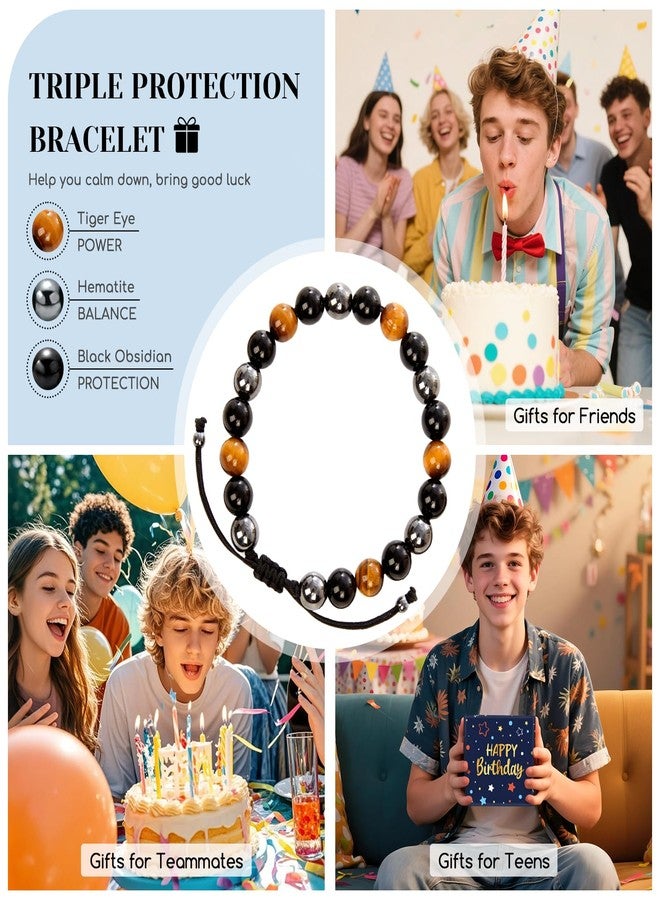 Happy Pop HAPPYPOP Gifts for 18 Year old Boy - 18th Birthday Gift Ideas, Birthday Gift Card Tiger Eye Bracelet Socks Set for Son Male - Image 3