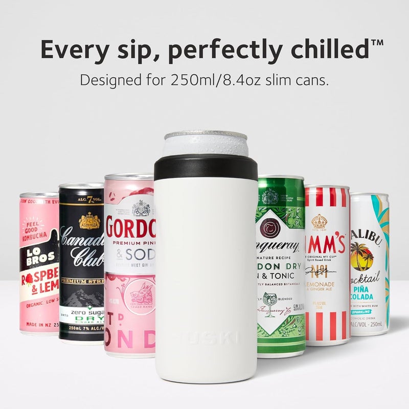 Huski Slim Can Cooler | NEW | Fits 250ml Premix/RTD, Energy & Soft Drink Cans | Triple Insulated | Detachable 2-in-1 Can Tab Slider | Keeps Cans up to 5X Colder | Great Gift (Powder Pink) - Image 2
