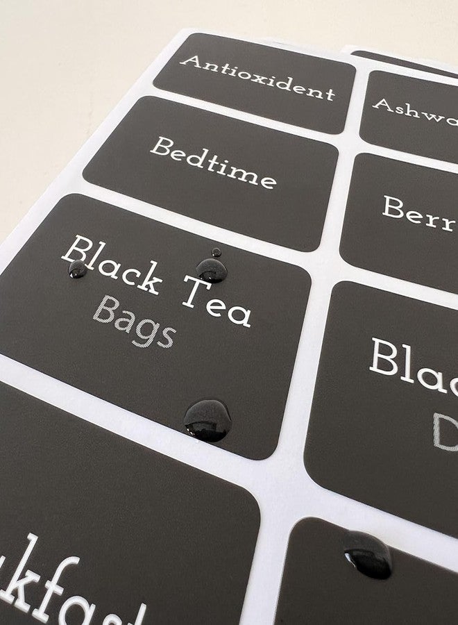 AllSpice Tea Tin Labels, 160 Pre-Printed Waterproof Adhesive Labels, 1.7 x 1.2 Inches, Vinyl Material, Removable - Image 3