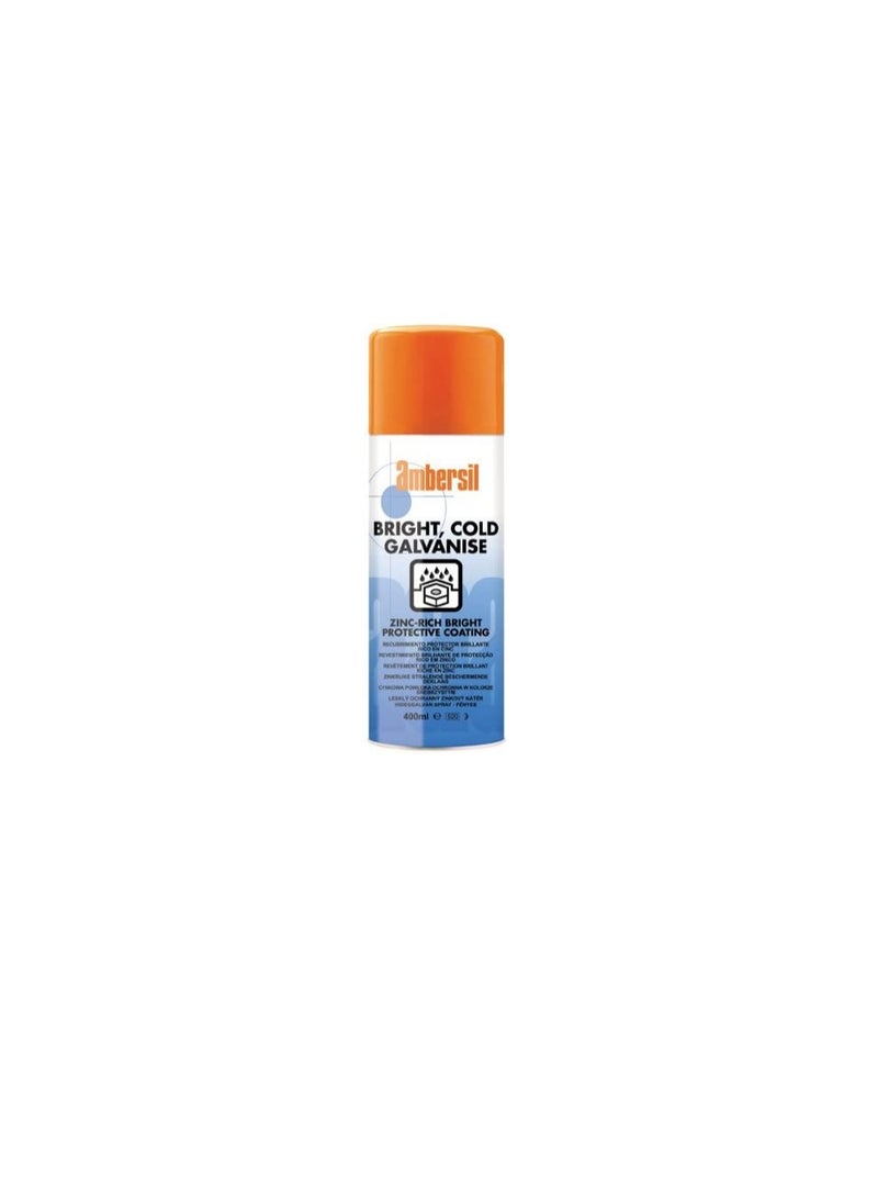 Ambersil 30292 Bright and Cold Galvanise Spray, 400 ml - Image 1