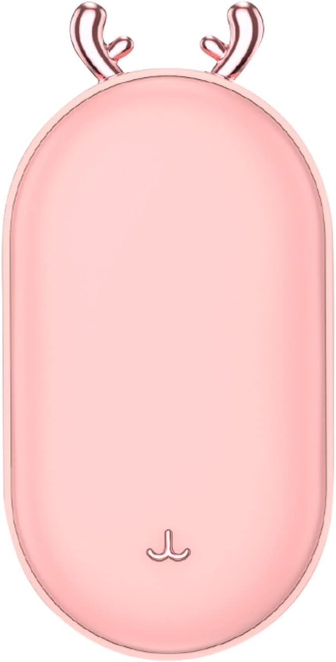 ويوبلز مدفئات يدوية قابلة لإعادة الشحن عبر منفذ USB للنساء، بنك طاقة محمول 2 في 1 على شكل رأس غزال، 3 مستويات تصل إلى 50 درجة مئوية، هدايا شتوية سرية للنساء في المملكة المتحدة، مدفئ يدوي ساخن لتدفئة الجسم - Image 1