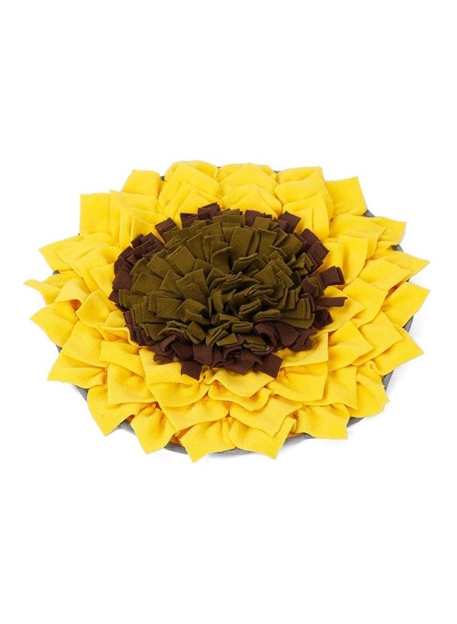 NIBEMINENT Pet Snuffle Mat Yellow/Brown 48cm - Image 1